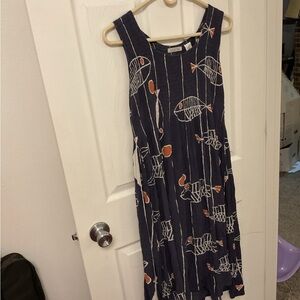 Vintage l 90s Mid-Century Modern Abstract Fish Tiki oversized medium